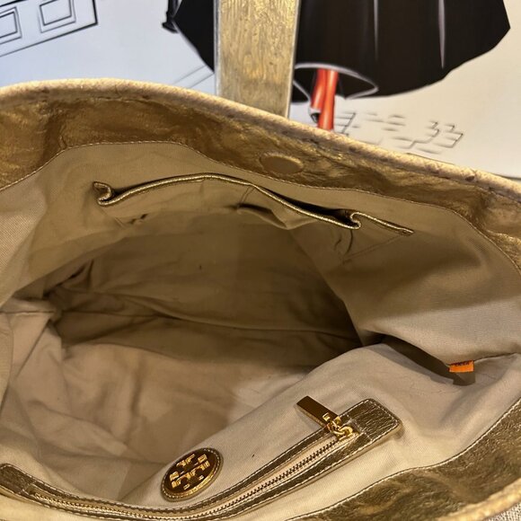 Tory Burch Metallic Tote - Picture 5 of 8
